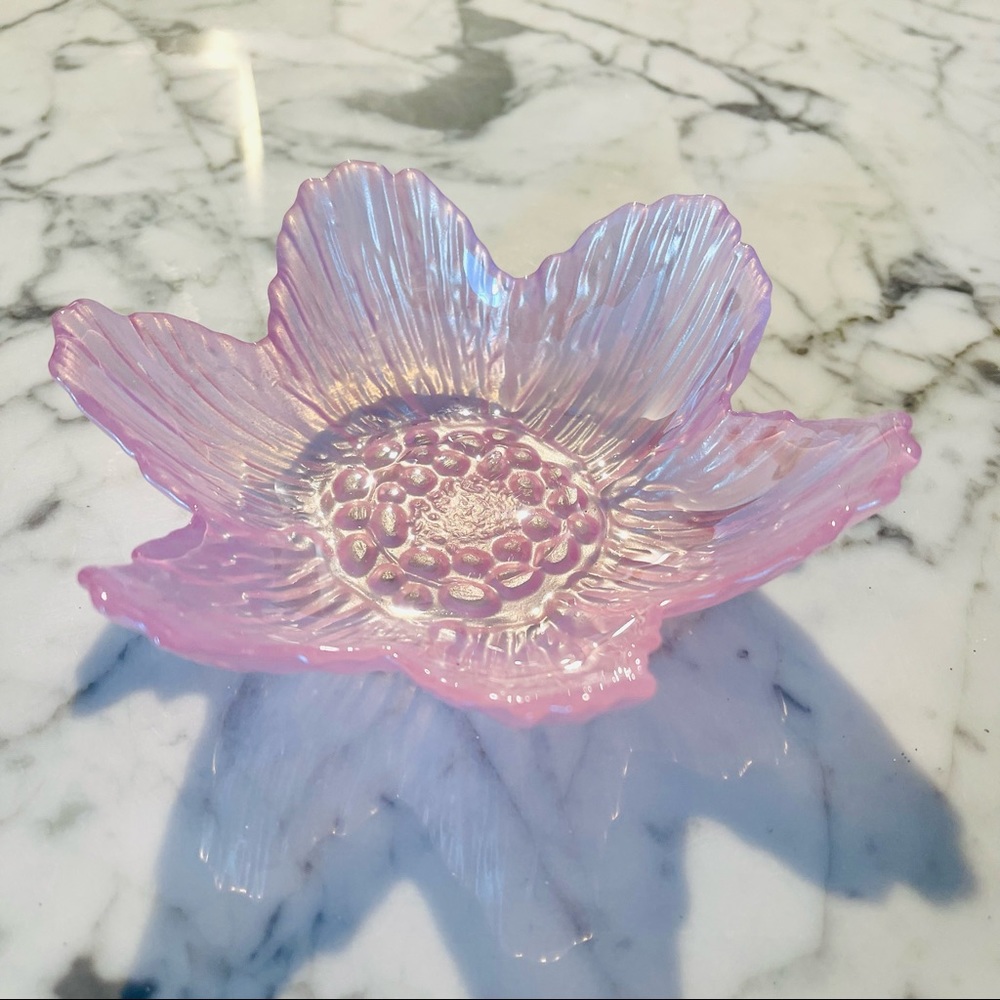Glass Flower Shaped Bowl